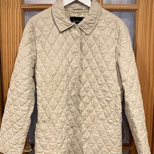 Jones New York Quilted Cream Puffer Jacket